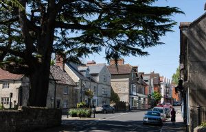 Tisbury High Street in Wiltshire